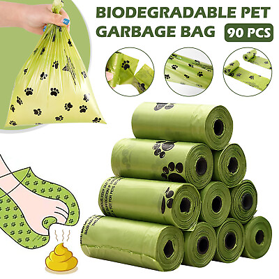 Biodegradable amp; Compostable Dog Poo Bags Pet Poop Bag Garbage Disposable Clean $10.89