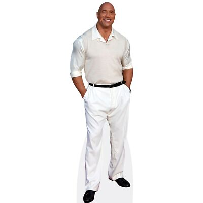 #ad Dwayne #x27;The Rock#x27; Johnson White Outfit Life Size Cutout $79.97