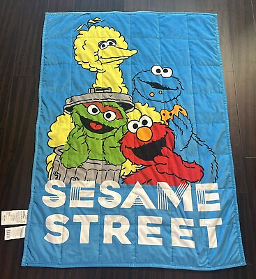 #ad Sesame Street Weighted Blanket Elmo Anxiety Calming Sensory 42quot; x 34quot; 5lbs $31.98