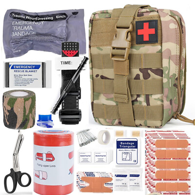 #ad IFAK Kit Trauma Kit Military Medical First Aid Kits with Tourniquet for War Mini $26.99
