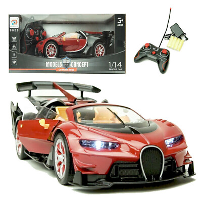 #ad 1 14 Red Remote Control High Speed Super Racing Toy Car Children Christmas Gift $33.20