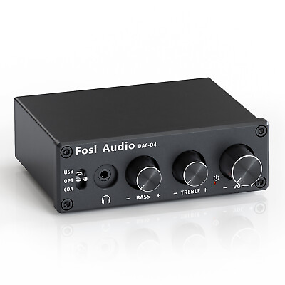 #ad Fosi Audio Q4 DAC Amp Mini Stereo Headphone Amplifier USB Gaming Optical Coaxial GBP 49.99