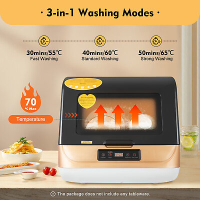 #ad Countertop Portable Dishwasher Compact 4 Programs Display Automatic Dish washing $166.26