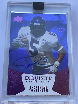 #ad 2014 football exquisite collection card number 44 LaDainian Tomlinson Autog 2 $146.00