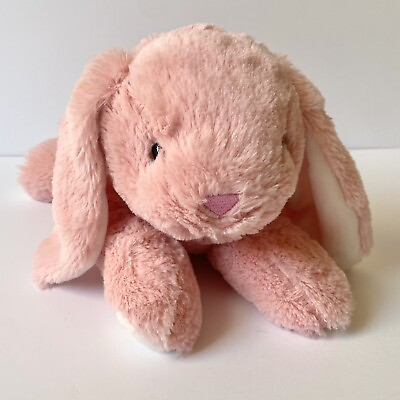 #ad Pink BUNNY Rabbit Soft Floppy Long Ears Pink Nose 12quot; Stuffed Animal Toy $8.50