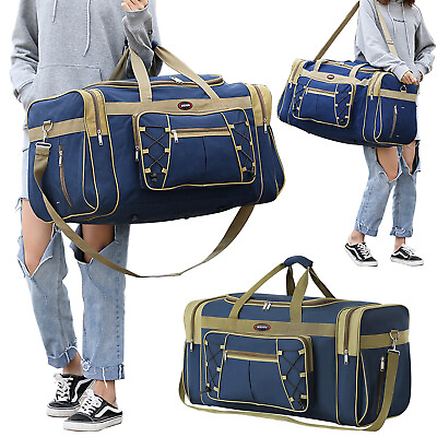 #ad 72L Tote Large Travel Duffle Bag Luggage Men Women GYM Sport Handbag Waterproof $18.99