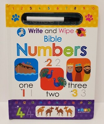 #ad Write and Wipe Bible Numbers Practice Flip Book 123 Early Learn $11.90