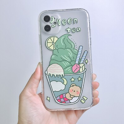 #ad Super Cute Green Tea Design Phone Case for Apple iPhone 11 from Korea $6.00