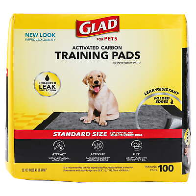 #ad Activated Charcoal Leak Resistant Training Pads for Dogs 23in x 23in 100 Count $25.71