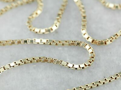 14K Solid Yellow Gold Box Necklace Real Gold Chain 16quot; 18quot; 20quot; 22quot; 24quot; 26quot; 30quot; $110.99