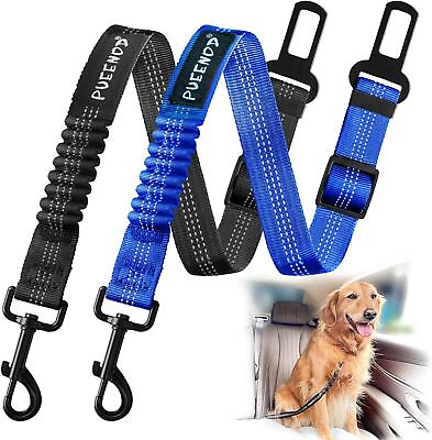 #ad 2 Pack Dog Seat Belt Adjustable Dog Car Seatbelts For Vehicle Nylon Pet Safety $17.97