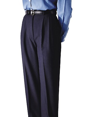 #ad Edwards Style 8691 Womens Polyester Pleated Dark Navy Dress Pants Size: 4 UL $16.00