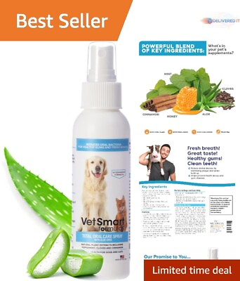 #ad Pet Breath Freshener Eliminates Bad Breath Prevents Oral Disease Aloe Vera $30.38