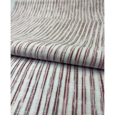 #ad SHIMOGAWA KURUME KASURI Fabric 42 Standing Striped Stripe White Red $138.82