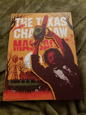 #ad Spirit Halloween Yellow Leatherface Sign The Texas Chainsaw Massacre $18.99