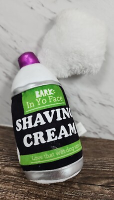 #ad ☆RARE☆ BarkBox DOG TOY Misbeshaving Shaving Cream Crinkle Squeak Size M ☆LOOK☆ $35.99