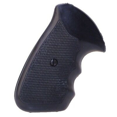 #ad Fits Ruger Security Six Service Six Black Rubber Checkered Finger Groove Grips $19.90