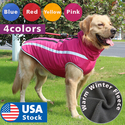 Waterproof winter dog warmer coat Vest jacket dog warm clothes padded Large dogs $9.79