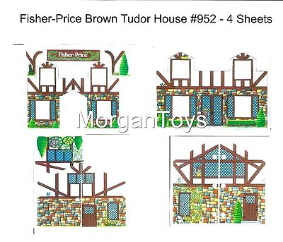 #ad FISHER PRICE REPLACEMENT LITHOS 952 BROWN HOUSE Little People Play Family $19.99