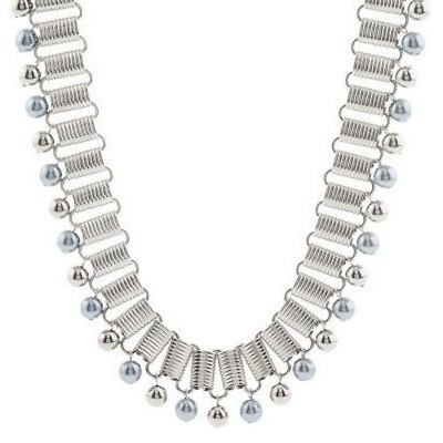 #ad QVC Silvertone Isaac Mizrahi Live Gray Simulated Pearl Drops 15 3 4 Necklace $26.99