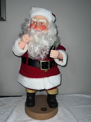 #ad VTG 1991 Coca Cola First In Series Animated 24quot; Santa Claus With Bottle Shhhhh $125.00
