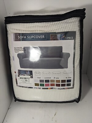 #ad Sofa Slipcover 1 Piece NEW White Z16 $49.99