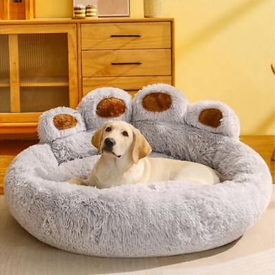 #ad Fluffy Dog Bed Large Pet Products Dogs Beds Small Sofa Baskets Pets Kennel Mat P $65.85