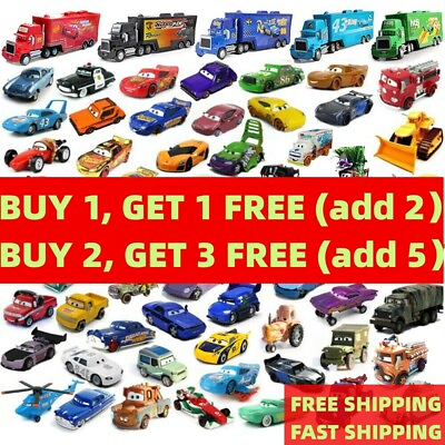 #ad Disney Pixar Cars Lightning McQueen Mater 1:55 Diecast Model Toy Car Boy Gifts $29.99