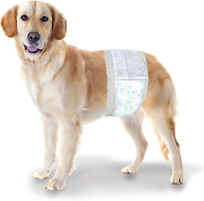 #ad Wee Wee Disposable Male Dog Wraps Male Wraps Medium Large 12 Count $14.99
