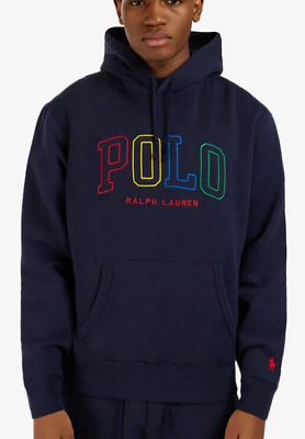 #ad Polo Ralph Lauren Polo Fleece Blue Hoodie Large 168.00 $82.00