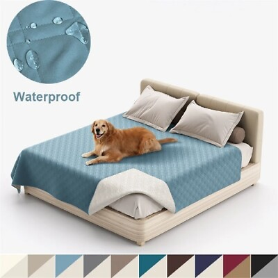 #ad Waterproof Bedspread Pets Dog Kids Urine Pad Bed Sheet Cover Quilted MattressPad $109.10
