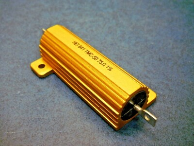 #ad HEI 641 Huntington Electronics TMC50 Chassis Mount 50W Resistor 75 OHM Gold Tone $9.18