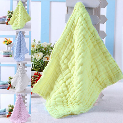 #ad Soft Cotton Baby Infant Newborn Bathing Towel Washcloth Feeding Wipe Cloth 85 $7.33