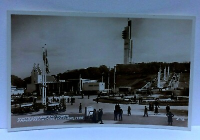 #ad RPPC Glasgow Scotland Empire Exhibition 1938 North Cascade amp; Tower Postcard $9.99