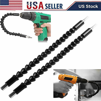 #ad Right Angle Extension Drill and Flexible Shaft Bits Screwdriver Bit Holder Tool $4.50