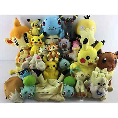 #ad LOT of 23 Pokemon Plush Collectibles Toys Cute Pikachu Bulbasaur Squirtle Dolls $230.00