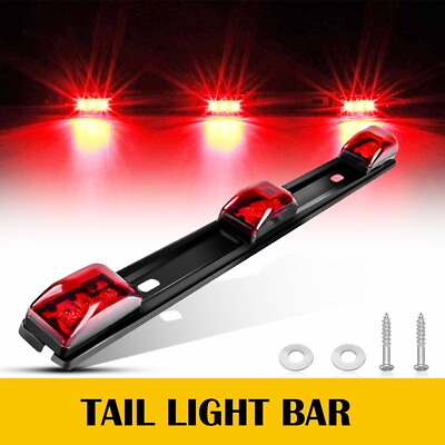 #ad Stainless Red LED ID Bar Light Truck Boat Trailer Marker Clearance Lights 27 SMD $14.99
