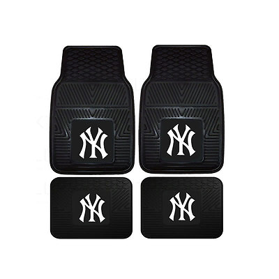 #ad New MLB New York Yankees Car Truck Front Back Rubber All Weather Floor Mats $72.19