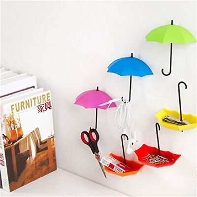 #ad Toxham Plastic Umbrella Key Hat Holder Wall Hanging Hook Set of 3 11x3x6cm $45.10