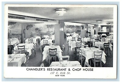 #ad Chandler#x27;s Restaurant amp; Chop House Dining Room Interior New York NY Postcard $14.98