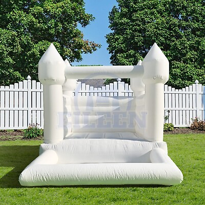 #ad Commercial PVC 8x10ft white bounce house with ballpit for kids party soft play $468.00
