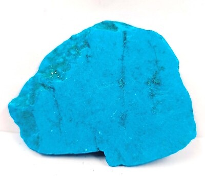 #ad 178Ct Certified Natural Arizona Slab Rough Sky Blue Turquoise Loose Gemstone AKR $12.34