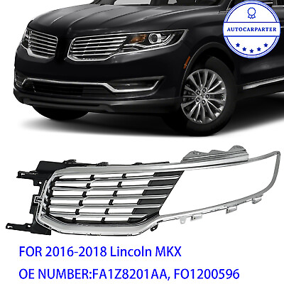 #ad FO1200596 Fit Lincoln MKX 2016 2018 Chrome Grille Front Bumper Driver Left Side $175.74
