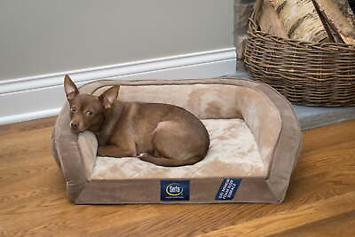 #ad Gel Memory Foam Quilted Ortho Couch Dog Bed Small Brown $31.47