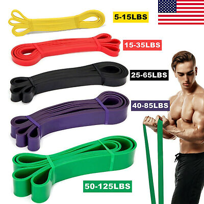 #ad Heavy Duty Resistance Bands Set 5 Loop for Gym Exercise Pull up Fitness Workout $8.88