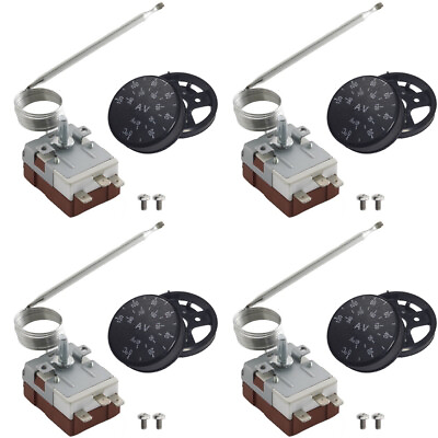 #ad 4PC ADJUSTABLE ELECTRIC COOLING FAN THERMOSTAT CONTROLLER TEMPERATURE SWITCH KIT $34.95