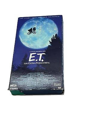 #ad E.T. ET The Extra Terrestrial VHS 1982 Rare Green and Black Tape Spielberg $12.95
