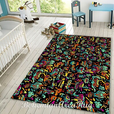 #ad Kids Room RugPrinted RugArea RugWashable RugRetro Print RugGift for rugs $62.10