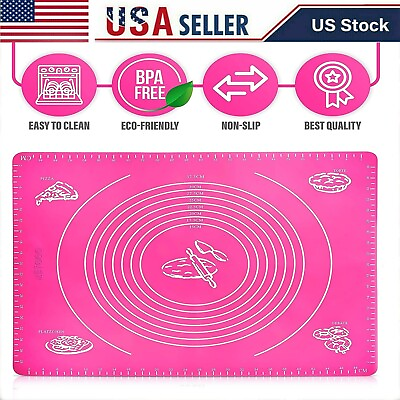 #ad Non Stick Silicone Rolling Baking Pastry Dough Cake Fondant Sheet Cut Scale Mat $5.99