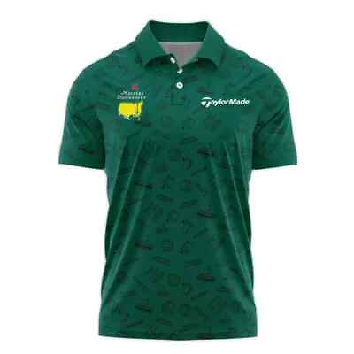 #ad Personalized 2024 Masters Tournament Taylor Made Polo Shirt Sports Green $34.90
